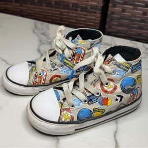 Converse Kids High-Top Sneakers - Basketball Print